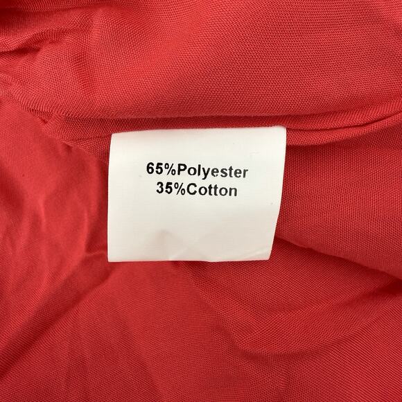 Pink Lily Red White Floral Mini Dress S Ruffle Hem Girly Feminine Garden Party - Picture 6 of 7